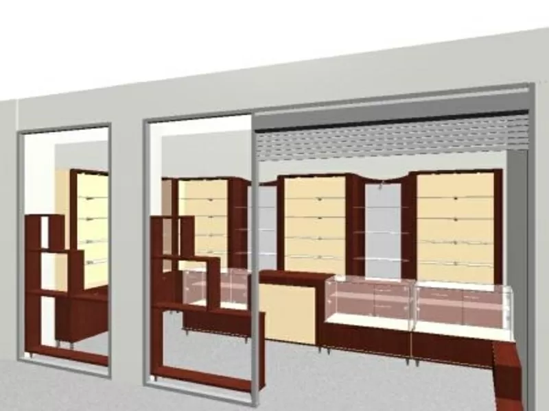 Дизайн-проект торгового оборудования,  отделов,  магазинов,  аптек в 3D.